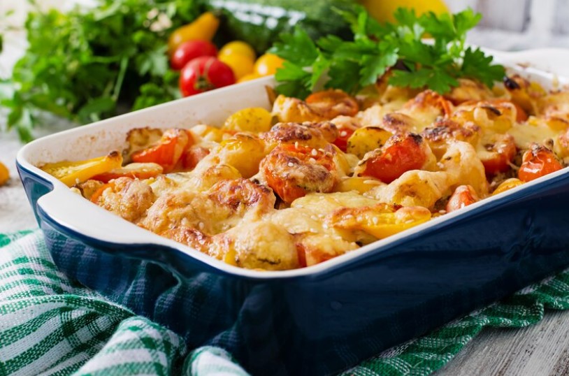 A mouth-watering Chicken Tater Tot Casserole fresh out of the oven, perfect for family meals