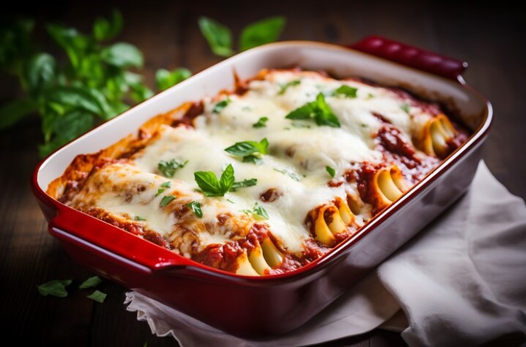 Delicious Ramen Lasagna in a Baking Dish, Perfect Blend of Italian and Asian Cuisines