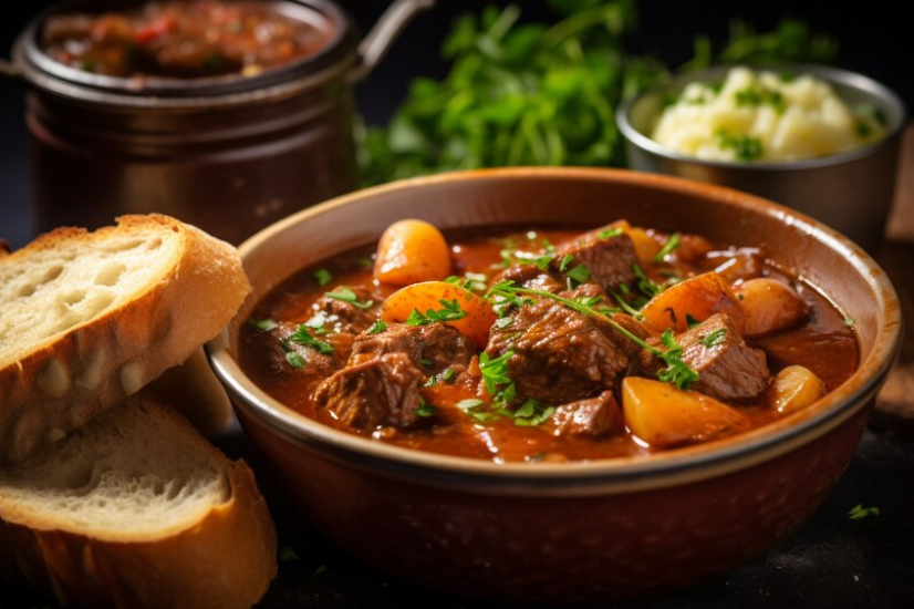 Plate of succulent beef tips topped with savory mushroom gravy, symbolizing home-cooked comfort food