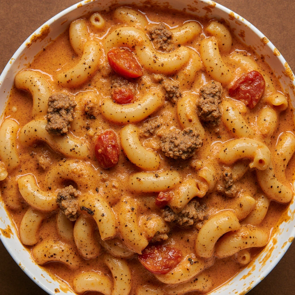 Delicious homemade Taco Mac and Cheese topped with jalapeños and cilantro, served as a cheesy dinner or lunch recipe.