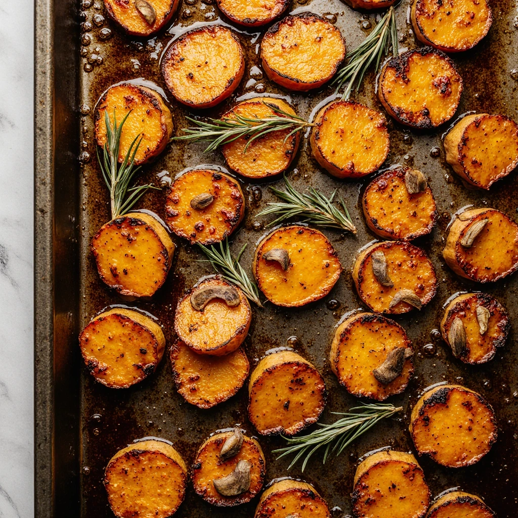 Crispy melting potatoes with golden edges and soft centers served as a dinner side dish recipe