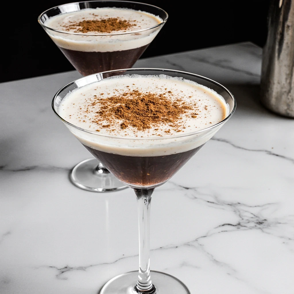 Alt Text A close-up of a Café de Olla Martini in a martini glass, garnished with cinnamon and orange peel.img Caption Description